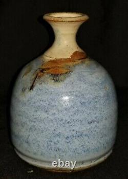 Vintage studio pottery BUD VASE, Larry Manning, Brewton, AL, local clay, 5t