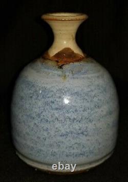 Vintage studio pottery BUD VASE, Larry Manning, Brewton, AL, local clay, 5t