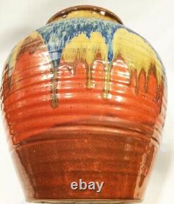 Vintage studio pottery. LARGE pot by Santa Barbara ceramicist Jerry Kry. No chips