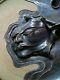 Vintage studio pottery sculpted stoneware glazed plate 13 inches, Artist signed