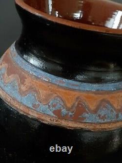 Vintage studio pottery vase 1935, 8.5 inches