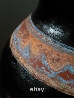 Vintage studio pottery vase 1935, 8.5 inches