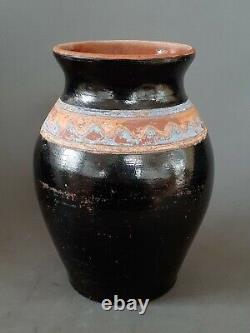 Vintage studio pottery vase 1935, 8.5 inches
