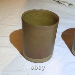 Vntg Martz Marshall Studios Stoneware Pitcher & 6 Tumblers signed Mid Century