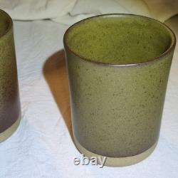 Vntg Martz Marshall Studios Stoneware Pitcher & 6 Tumblers signed Mid Century