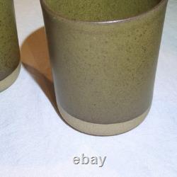 Vntg Martz Marshall Studios Stoneware Pitcher & 6 Tumblers signed Mid Century