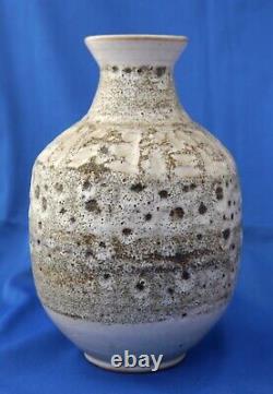 Volcanic Pitted Glaze Studio Art Pottery Brutalist MCM Vase 9 by Neal Townsend
