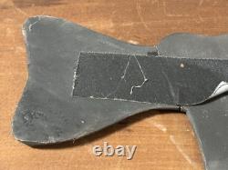 Vtg 15 Raku Black Stoneware Studio Art Trout Salmon Wall Art Fish Turquoise