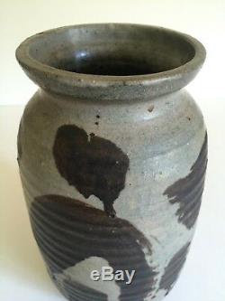 Vtg 1965 MID Century Organic Modern Studio Pottery Stoneware Signed Ceramic Vase