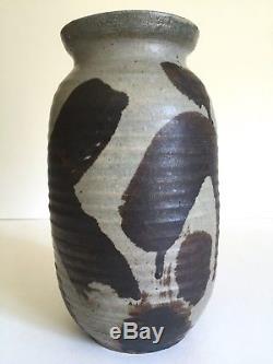 Vtg 1965 MID Century Organic Modern Studio Pottery Stoneware Signed Ceramic Vase