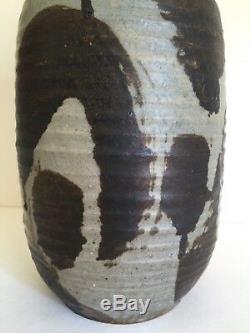 Vtg 1965 MID Century Organic Modern Studio Pottery Stoneware Signed Ceramic Vase