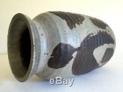 Vtg 1965 MID Century Organic Modern Studio Pottery Stoneware Signed Ceramic Vase