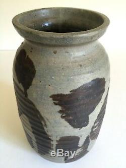 Vtg 1965 MID Century Organic Modern Studio Pottery Stoneware Signed Ceramic Vase