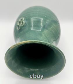 Vtg 1995 Ben Owen III Dogwood Vase 10 Patina Green Glaze Signed Early Work