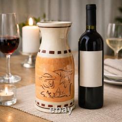 Vtg 80s John Paige David Thorbeck Memphis Studio Pottery Signed Sgraffito scene