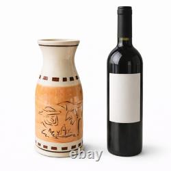 Vtg 80s John Paige David Thorbeck Memphis Studio Pottery Signed Sgraffito scene