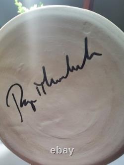 Vtg 80s John Paige David Thorbeck Memphis Studio Pottery Signed Sgraffito scene