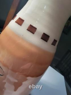 Vtg 80s John Paige David Thorbeck Memphis Studio Pottery Signed Sgraffito scene