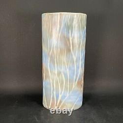 Vtg ANDERSEN DESIGN Studio Pottery 9-3/4 Tall Oval Vase TREES Blue Brown Gray