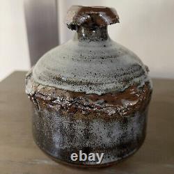 Vtg Abe Cohn Studio Art Pottery Weed Pot Vase Midcentury Modernist Wisc Abraham