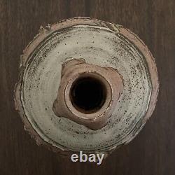 Vtg Abe Cohn Studio Art Pottery Weed Pot Vase Midcentury Modernist Wisc Abraham
