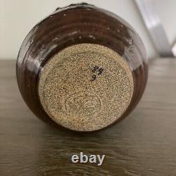 Vtg Abe Cohn Studio Art Pottery Weed Pot Vase Midcentury Modernist Wisc Abraham
