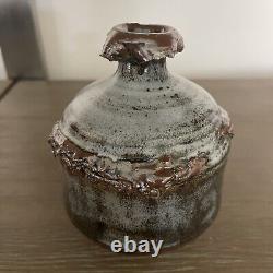 Vtg Abe Cohn Studio Art Pottery Weed Pot Vase Midcentury Modernist Wisc Abraham