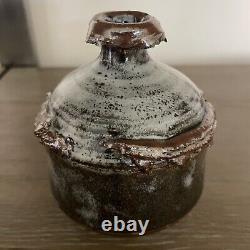 Vtg Abe Cohn Studio Art Pottery Weed Pot Vase Midcentury Modernist Wisc Abraham