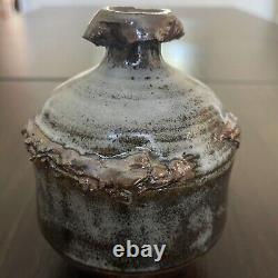 Vtg Abe Cohn Studio Art Pottery Weed Pot Vase Midcentury Modernist Wisc Abraham