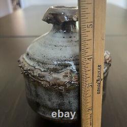 Vtg Abe Cohn Studio Art Pottery Weed Pot Vase Midcentury Modernist Wisc Abraham