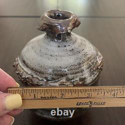 Vtg Abe Cohn Studio Art Pottery Weed Pot Vase Midcentury Modernist Wisc Abraham