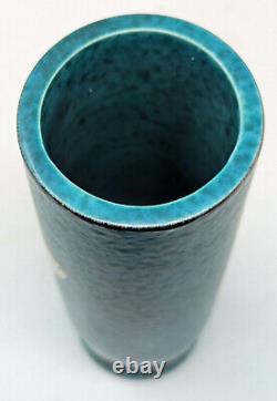 Vtg. Art Deco Wilhelm Kage GUSTAVSBERG ARGENTA VASE Sterling Silver Fish Overlay