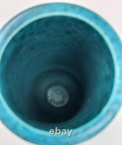 Vtg. Art Deco Wilhelm Kage GUSTAVSBERG ARGENTA VASE Sterling Silver Fish Overlay