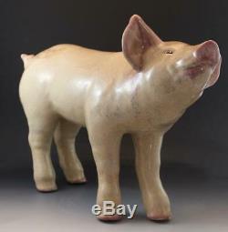 Vtg Art Pottery Life Size Piglet Pig Sculpture after Townsends Ceramic Studio