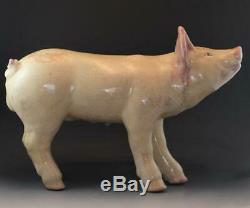 Vtg Art Pottery Life Size Piglet Pig Sculpture after Townsends Ceramic Studio