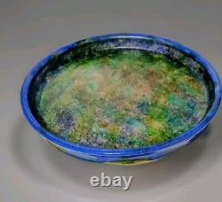 Vtg BARBARA CAVENDER Southern Pottery, Studio Art Ceramic Dish, Artist Signed