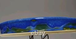 Vtg BARBARA CAVENDER Southern Pottery, Studio Art Ceramic Dish, Artist Signed
