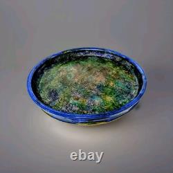Vtg BARBARA CAVENDER Southern Pottery, Studio Art Ceramic Dish, Artist Signed