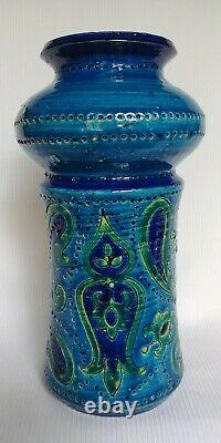 Vtg BLUE VASE Created in Italy for Rosenthal Netter Ceramic Pottery Studio #69/3