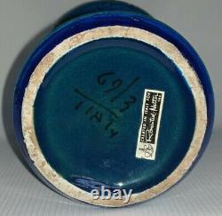 Vtg BLUE VASE Created in Italy for Rosenthal Netter Ceramic Pottery Studio #69/3