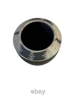 Vtg Beautiful MCM Southwest Style Raku Vase Signed 11