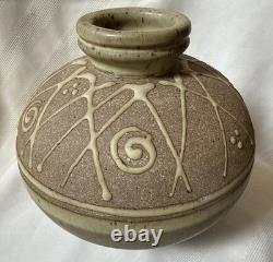 Vtg Carol Rosenbloom Studio, NC, Art Pottery Stoneware Vase, 1970's