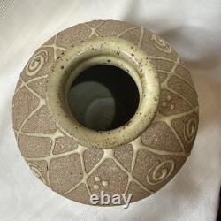 Vtg Carol Rosenbloom Studio, NC, Art Pottery Stoneware Vase, 1970's