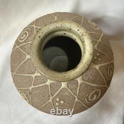 Vtg Carol Rosenbloom Studio, NC, Art Pottery Stoneware Vase, 1970's