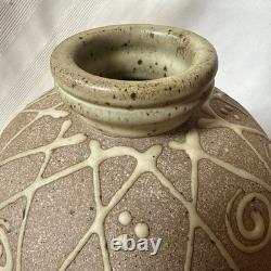 Vtg Carol Rosenbloom Studio, NC, Art Pottery Stoneware Vase, 1970's