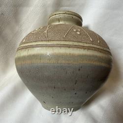 Vtg Carol Rosenbloom Studio, NC, Art Pottery Stoneware Vase, 1970's
