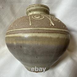 Vtg Carol Rosenbloom Studio, NC, Art Pottery Stoneware Vase, 1970's