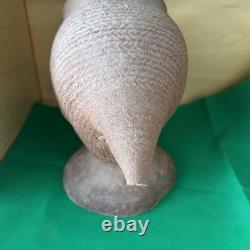 Vtg Clay Head Face Bust Sculpture Pottery Studio Mcm Abstract Brutalist 11 Tall