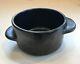 Vtg EUGENE DEUTCH Signed Studio Art Pottery MCM Black Offset Handle Bowl 1950