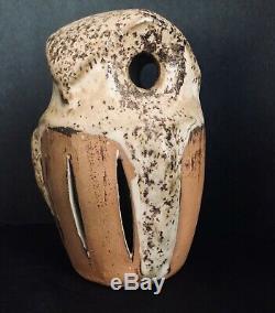 Vtg Edna Arnow Studio Pottery Owl Handcrafted Rare MID Century Art, Eames, MCM